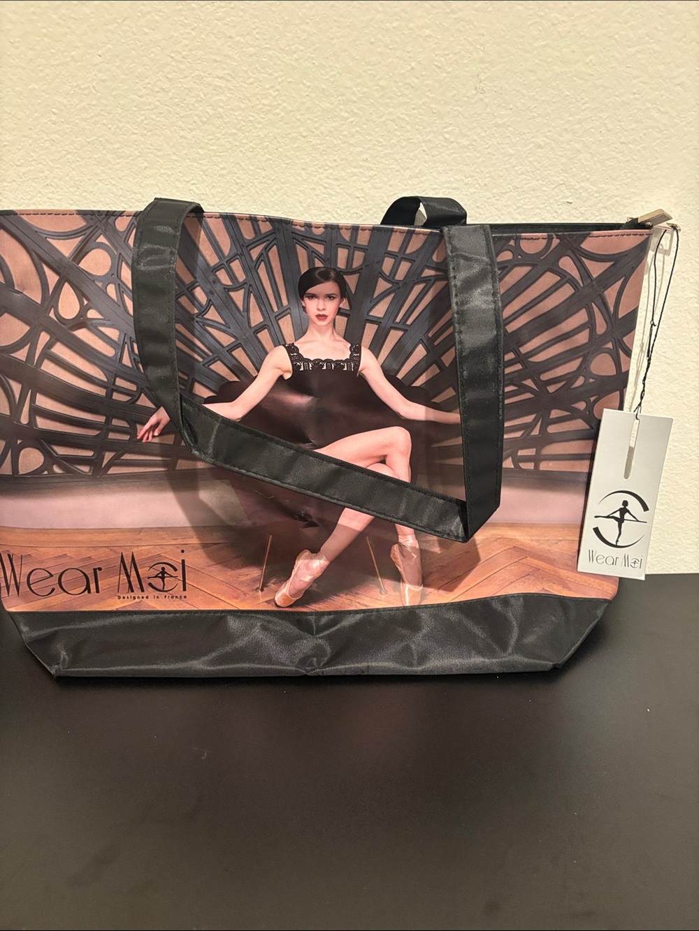 NWT Wear Moi DIV107 Ballerina Printed Tote Bag
